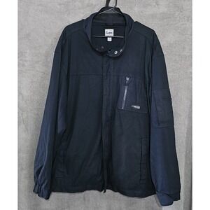 Vintage Lee Navy Men's Zip-Up  Jacket L